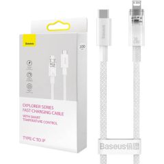 Fast Charging cable Baseus USB-C to Lightning  Explorer Series 1m, 20W (white)