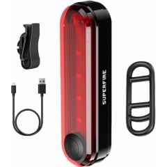 Rear bike light Superfire BTL01, USB, 230mAh