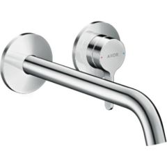 Hansgrohe iebūvējamā izlietnes maisītāja Axor One virsapmetuma daļa, 2 caurumu, iztece 220 mm, no sienas, hrom