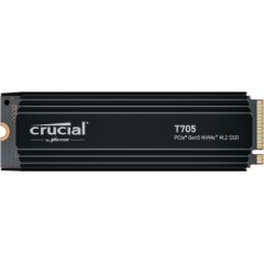 Crucial T705 4 TB, SSD (black, PCIe 5.0 x4, NVMe 2.0, M.2 2280, incl. aluminum heatsink)