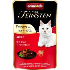 ANIMONDA vom Feinsten Beef, turkey fillet - wet cat food - 85 g Kaķu konservi