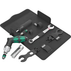 Wera 9524 Photovoltaic assembly tool set 1 (black/green, 7-piece, with Rapidaptor quick-change chuck)