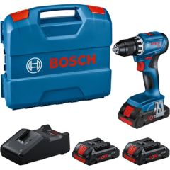 Bosch cordless drill/screwdriver GSR 18V-45 Professional, 18Volt (blue/black, 3x Li-Ion battery ProCORE18V 4.0Ah, in L-case)