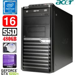 Acer Veriton M4610G MT G630 16GB 480SSD+2TB GTX1050Ti 4GB DVD WIN10Pro