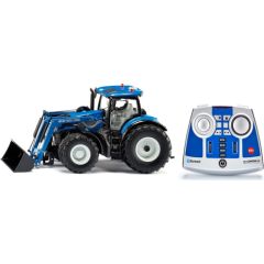 SIKU CONTROL New Holland T7.315 with front loader and Bluetooth remote control module, RC (blue/black, 1:32)