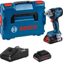 Bosch cordless impact wrench GDS 18V-330 HC Professional, 18Volt (blue/black, 2x Li-Ion battery ProCORE18V 4.0Ah, Bluetooth module, in L-BOXX)