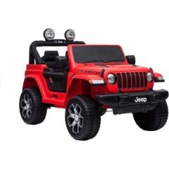 Lean Cars Auto na Akumulator Jeep Wrangler Rubicon Czerwony