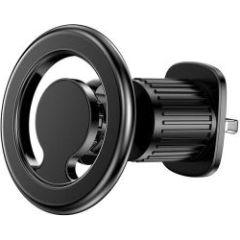 iLike   Metal Car Air Vent Screw Fix Universal Magnetic magsafe Ring size Smartphone adjustable holder Black