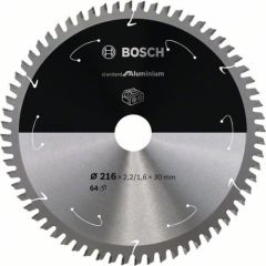 Griešanas disks Bosch Standard for Aluminium 2608837776; 216x30 mm; Z64