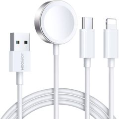 Apple Watch Magnetic Charger Joyroom S-IW008 Lightning + USB-C 5V 1.2m (White)