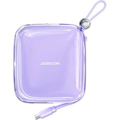 Powerbank Joyroom JR-L002 Jelly 10000mAh, USB C, 22.5W (Purple), 10 + 4 pcs FOR FREE