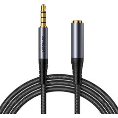 Joyroom SY-A09 AUX extension cable 3.5mm mini jack female to 3.5mm mini jack male, braided, 1.2m (black) Dažādi vadi