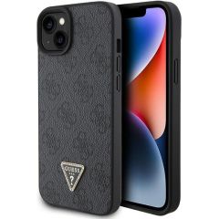 Guess Leather 4G Diamond Triangle Back Case Aizsargapvalks Priekš Apple iPhone 15