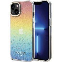 Guess IML Faceted Mirror Disco Iridescent Case Aizsargapvalks Priekš iPhone Apple 15