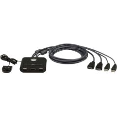 2-портовый кабель USB FHD HDMI ATEN CS22HF-AT для KVM-переключателя, черный