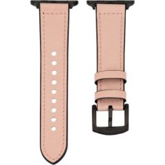 Connect Universal  Watch 38/40/41mm Silicone patch Leather Strap (132mm M/L) Pink Sand