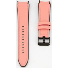 Connect Universal  20mm Silicone Patch Leather Strap (130mm M/L) Pink