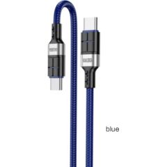 KAKUSIGA KSC-696 USB-C -> USB-C uzlādes kabelis 60W | 120 cm zils