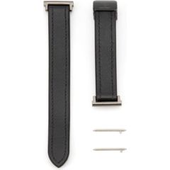 Connect Universal  22mm Silicone Leather Strap with Magnetic Black