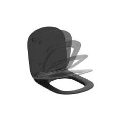 Ideal Standard poda sēdriņķis ar vāku Tesi Thin, QR/SC, silk black