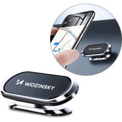 Wozinsky Self-adhesive Magnetic 360 Car Dashboard Mount Silver (WMH-06) Telefonu Turētāji Auto Velo Moto