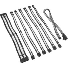 PSU kabeļu pagarinātāji Kolink Core Pro Braided Cable Extension Kit 12V-2x6 Type 2 - Jet Black/ White