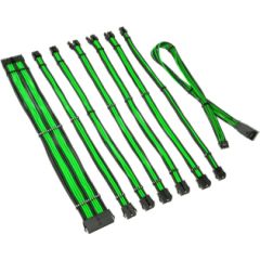 PSU kabeļu pagarinātāji Kolink Core Pro Braided Cable Extension Kit 12V-2x6 Type 1 - Venom Green