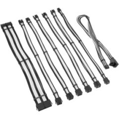 PSU kabeļu pagarinātāji Kolink Core Pro Braided Cable Extension Kit 12V-2x6 Type 1 - Jet Black/ White