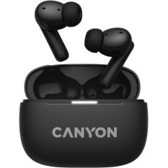 CANYON OnGo TWS-10 ANC+ENC, Bluetooth Headset, microphone, BT v5.3 BT8922F, Frequence Response:20Hz-20kHz, battery Earbud 40mAh*2+Charging case 500mAH, type-C cable length 24cm,size 63.97*47.47*26.5mm 42.5g, Black Austiņas