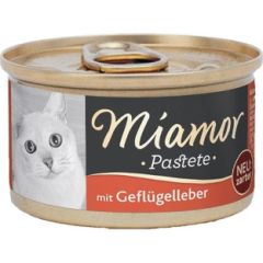 MIAMOR Pasztet mięsny Drób i wątroba 85g dla kota