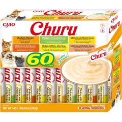 INABA Churu Variety box Chicken - cat treats - 60 x 14g Kaķu sausā barība