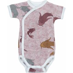 Lodger Romper Empire Fish kokvilnas bodijs ar īsām piedurknēm, Nocture, 68 cm - RF 077_68 Kokvilnas bodiji, rāpuļi