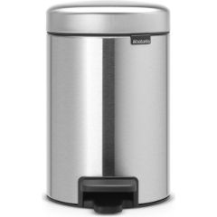 BRABANTIA atkritumu tvertne ar pedāli NewIcon, 3 l, Matt Steel - 113222 Papīra - atkritumu grozi