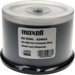 MAXELL CD-R 700MB 52x80 min, spindel, płyta do nadruku
