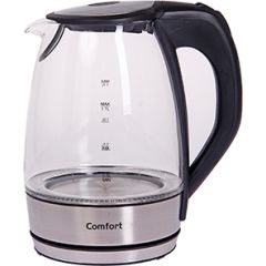 Elektriskā tējkanna Comfort 1.7l stikla Tējkannas (elektriskās)