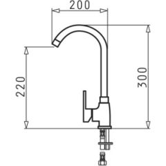 Pyramis Bello 090935601 Granite Volcano kitchen mixer (black) Virtuves jaucējkrāni