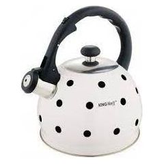 Kinghoff Tējkanna baltā krāsā ar melniem punktiem - 2,0l Citi trauki