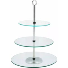 3 līmeņu šķivis, stikla-tērauds Ø30x25x20cm Kinghoff. Citi trauki