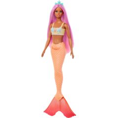Lalka Barbie Mattel Syrenka Lalka Pomarańczowy ogon HRR05 Lelles