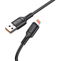 KAKUSIGA KSC-805 USB-A -> Lightning uzlādes kabelis 15W | 2,4A | 100 cm melns