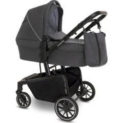 Bērnu ratiņi Baby Design Stroller 2-in-1 Zoy Graphite 17 ar dziļu guļamvietu