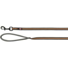 Trixie Fusion Tracking, smycz, dla psa, grafit/papaja, taśma parciana, M–XL: 3 m/17 mm, gumowana Citas preces