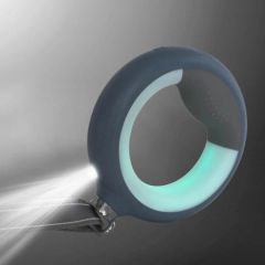 MOCNA SMYCZ 3 W 1 Z LATARKĄ LED, KOLOROWYM PODŚWIETLENIEM RĘKOJEŚCI I DOZOWNIKIEM TOREBEK - LUMINOUS LEASH MT7128 (CZARNA) Citas preces