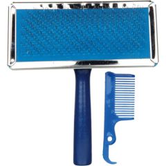 Trixie MIĘKKA SZCZOTKA Z GRZEBYKIEM CZYSZCZĄCYM 11 x 14 cm Citas preces