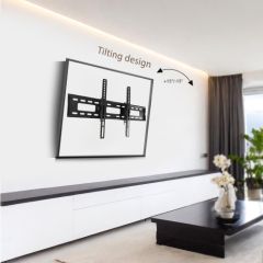 Maclean TV MC-421 Wall Mount Bracket 32"-90" VESA 600x400 80kg Tilting Universal Adjustable Spirit Level Accessories Flat Slim TV un monitoru stiprinājumi, kronšteini