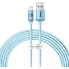 Baseus cable Crystal Shine USB - Lightning 2,0 m 2,4A sky blue