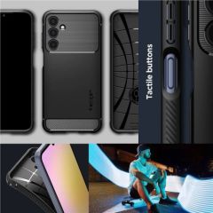 Spigen Rugged Armor case for Samsung Galaxy A25 5G - matte black Neoriģinālie Maciņi
