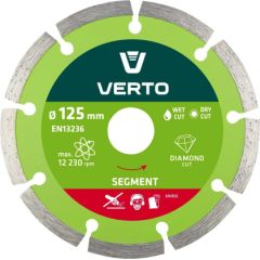 Dimanta griešanas disks Verto 61H3S5; 125 mm