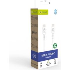 Type-C to Type-C Cable up to 60W 2m By Muvit White