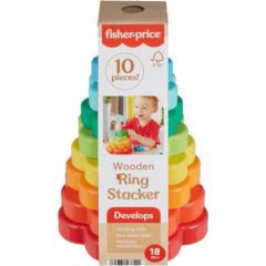 Mattel Fisher-Price: Wooden Ring Stacker (HXT77) Attīstošās spēles